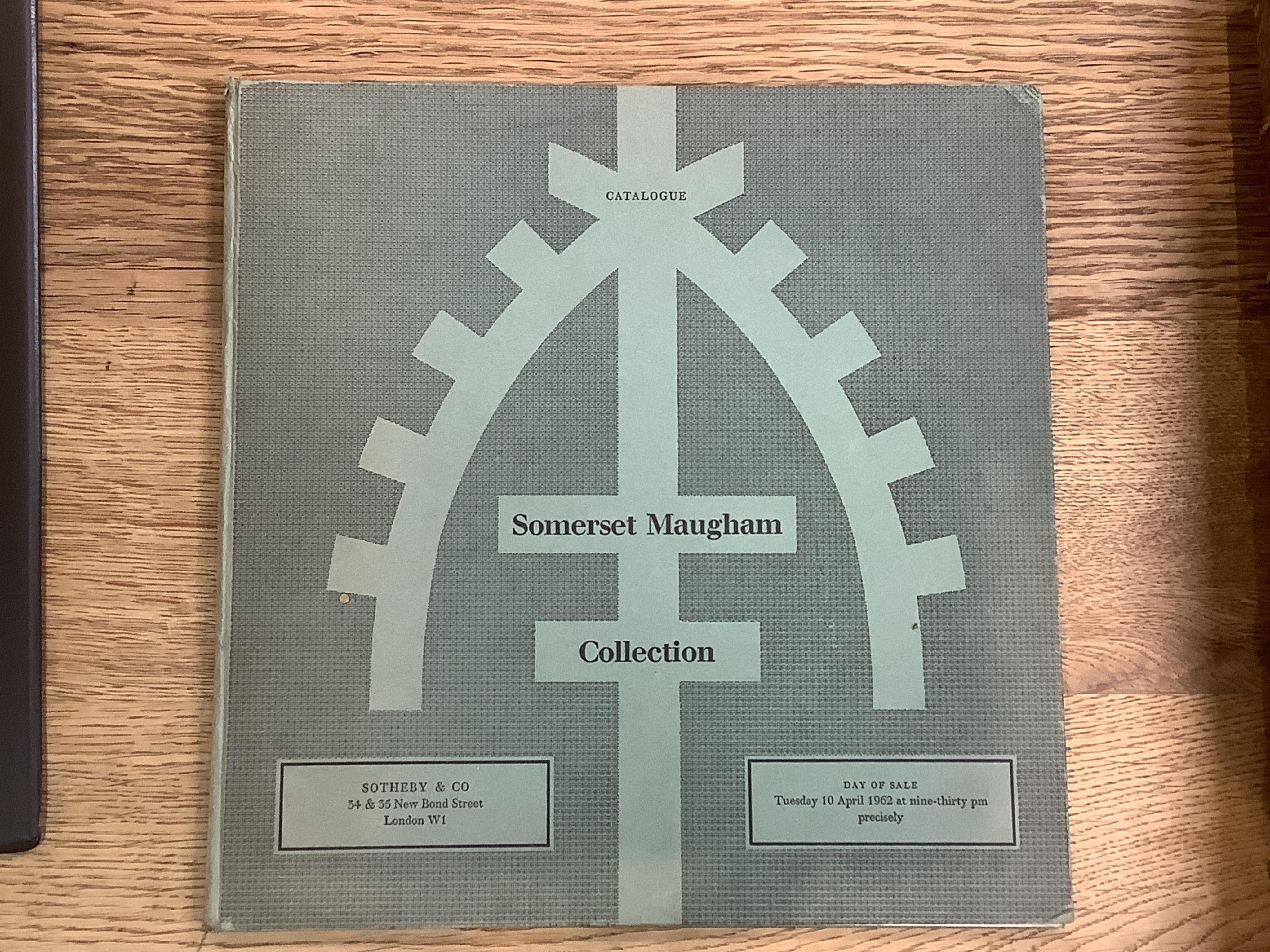 Somerset Maugham Collection sale catalogue, 10th April 1962, with list of prices and buyers. Condition - fair, some wear mainly to spine and edges.